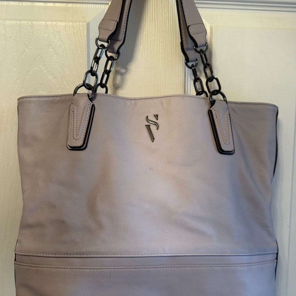 Simply Vera Vera Wang Catherine Tote
GREY Handbag Bag Chain Accent Purse 12
X 16